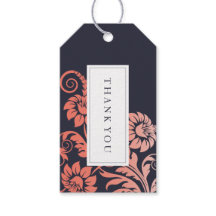 コーラルアンドブルー結婚式の引き出物ギフトつるラベル