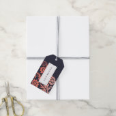 コーラルアンドブルー結婚式の引き出物ギフトつるラベル ギフトタグ (より糸付き)