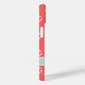 コーラルアンドミントキュートいかりカスタムモノグラム Case-Mate iPhoneケース (裏面 / 右)