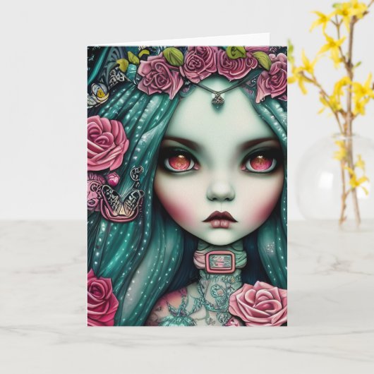 コーラルアートイラストレーション カード (黄色い花)