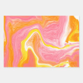 コーラルイエローオレンジ ラッピングペーパーシート (正面3)