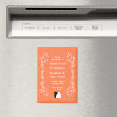 コーラルウェディングは日付のマグネット花婿を保存 マグネット (インサイチュ (食洗機))