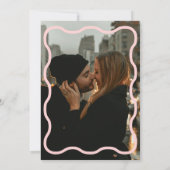 コーラルウェーレトロフォト結婚式招待状 招待状 (裏面)