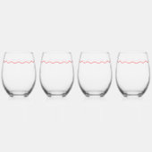 コーラルウェーレトロ結婚ズ ステムなしワイングラス (左)