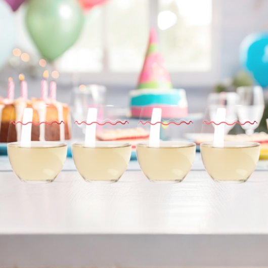 コーラルウェーレトロ結婚ズ ステムなしワイングラス (インサイチュ (バースデー))