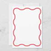 コーラルウェーレトロ結婚式招待状 招待状 (裏面)