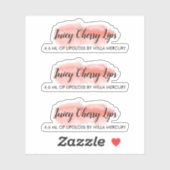 コーラルウォーターのカラー洗浄かわいいスクリプトリップグロスメイクアップ シール (シート)