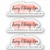 コーラルウォーターのカラー洗浄かわいいスクリプトリップグロスメイクアップ シール (正面)