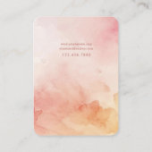 コーラルウォーターカスタムジュエリー表示カード 名刺 (裏面)