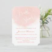 コーラルウォーターカラーブライダルシャワー招待 招待状 (スタンド正面)