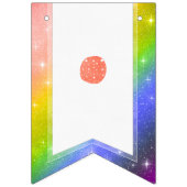 コーラルウォータータイポグラフィハッピーバースデーレインボー バンティングフラッグ (第1の旗)