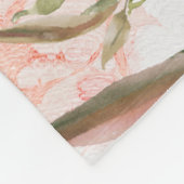 コーラルウォーター洗足優しい落ち花花びら フリースブランケット (角)