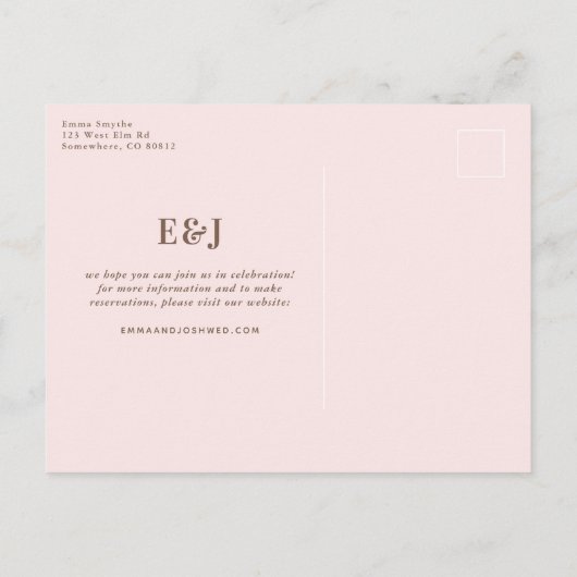 コーラルウォーター素朴カラーバラフローラ保存日 案内ポストカード (裏面)