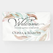 コーラルウォーター結婚の紅葉の歓迎サイン 横断幕 (横)