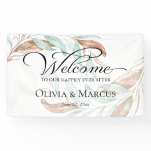 コーラルウォーター結婚の紅葉の歓迎サイン