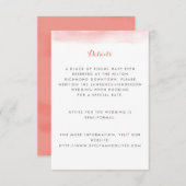 コーラルウォーター結婚カラーディップ エンクロージャーカード (正面/裏面)