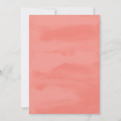 コーラルウォーター結婚カラーディップ 招待状 (裏面)