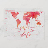 コーラルウォーター結婚カラー救ワールドマップ 案内ポストカード (正面/裏面)