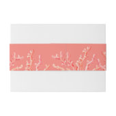 コーラルウォーター絵を描カラー・アートのカスタムウェディング 招待状ベリーバンド (裏面例)