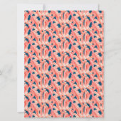 コーラルウォーター絵画カラーアートのネイビー結婚ブルー 招待状 (裏面)