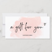 コーラルウォーター色ハートロゴギフト券 (正面)