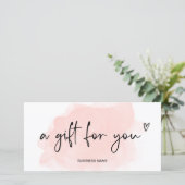 コーラルウォーター色ハートロゴギフト券 (スタンド正面)