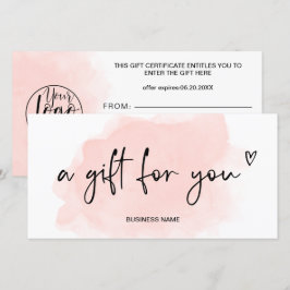 コーラルウォーター色ハートロゴギフト券