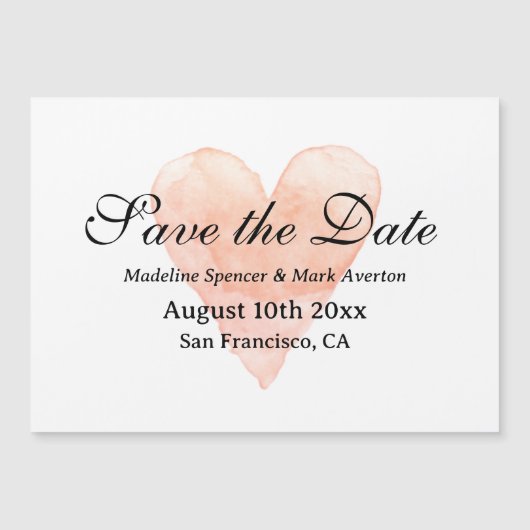 コーラルウォーター色ハート磁気カードを保存 (正面)