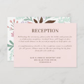 コーラルウォーター色バラ結婚フローラ セーブザデート (正面/裏面)