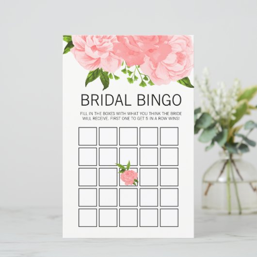 コーラルウォーター色フローラブライダルシャワービンゴゲーム (スタンド正面)