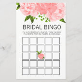 コーラルウォーター色フローラブライダルシャワービンゴゲーム (正面)