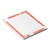 コーラルウォーター色フローラモノグラム ノートパッド (アングル)