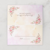 コーラルウォーター色フローラ プレイスカード (外部開封)