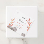 コーラルウォーター色モダンビーチ結婚ズ・ギフト フェイバータグ (インサイチュ)