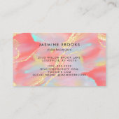 コーラルウォーター色金ゴールドグリッター 名刺 (裏面)