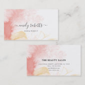 コーラルウォーモダントカラーヘア&メイクアップスタイリスト 名刺 (正面/裏面)