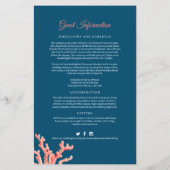 コーラルウォー結婚トカラーのゲスト情報シート (裏面)