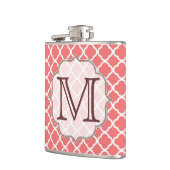 コーラルウオータフォイルラティモノグラムウイスキー フラスク (左)