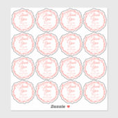 コーラルウッシ結婚ーのサンキューコンタービニル シール (シート)