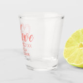 コーラルウッドシ結婚ーのガーランドハートブライダルパーティ ショットグラス (右)