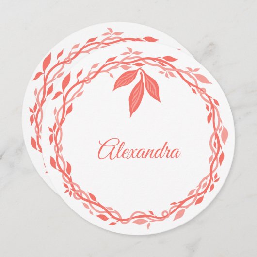 コーラルウッ結婚ディの供述場又は護衛 (正面/裏面)