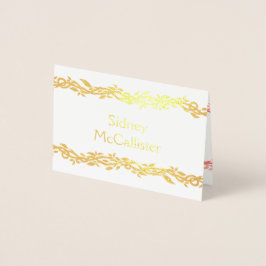 コーラルウッ結婚ディの座席表エスコート 箔カード