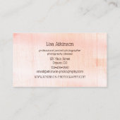 コーラルウ絵を描ッドフォトグラファーの名刺 名刺 (裏面)