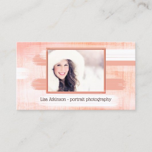 コーラルウ絵を描ッドフォトグラファーの名刺 名刺 (正面)