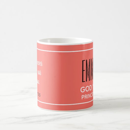 コーラルエマニュエル神と米国クリスチャンのコーヒーマグ コーヒーマグカップ (中央)