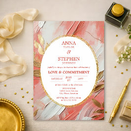 コーラルエレガンスコンテンポラリーのコミットメント式 招待状