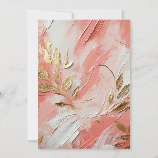 コーラルエレガンスコンテンポラリーのコミットメント式 招待状 (裏面)