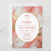 コーラルエレガンスコンテンポラリーのコミットメント式 招待状 (正面)