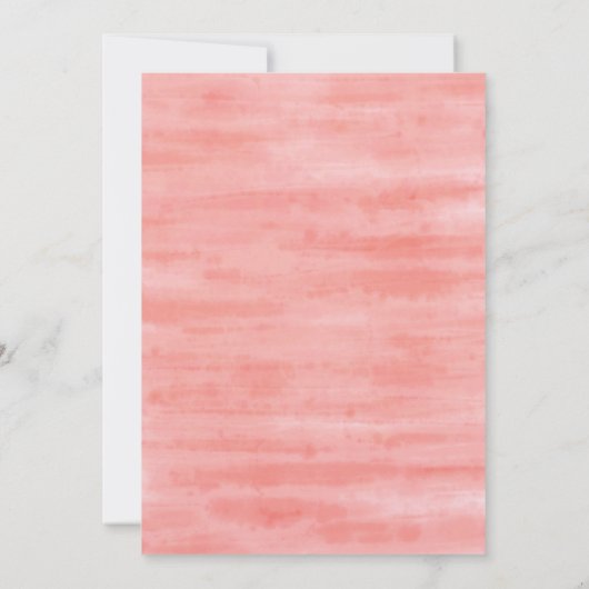 コーラルエレガントイエローフローラウォーターカラーキンセアニラ 招待状 (裏面)