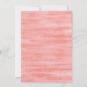 コーラルエレガントイエローフローラ水の色イースター 招待状 (裏面)